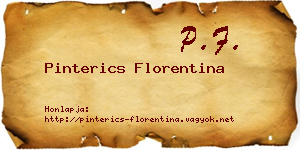 Pinterics Florentina névjegykártya
